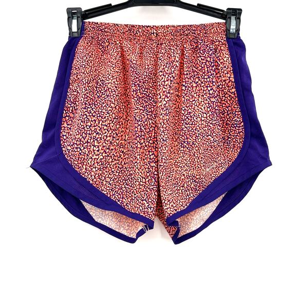 Nike Size XS Shorts‎ Orange Blue Lined Dri Fit Running Gym Exercise Activewear - Picture 1 of 5